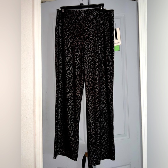 Nine West Pants - 🐆NWT Nine West Leopard Petite Wide Leg Women's Pants size PL